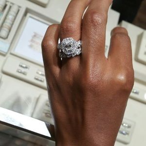 1- 1/2 CT Certified Radiant Cut Diamond Frame Braided Shank Engagement Ring